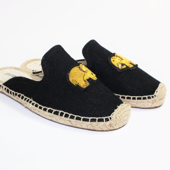 Soludos Gold Elephant Beaded Mule Women's 5.5 - Picture 1 of 11